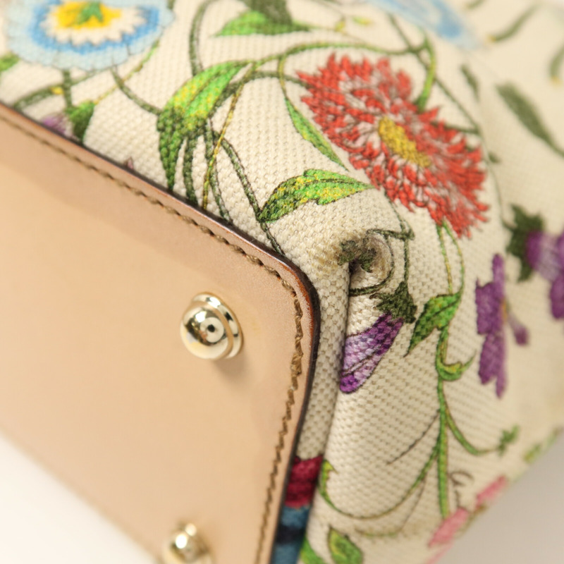 GUCCI 帆布Hand Bag金扣手挽袋-13