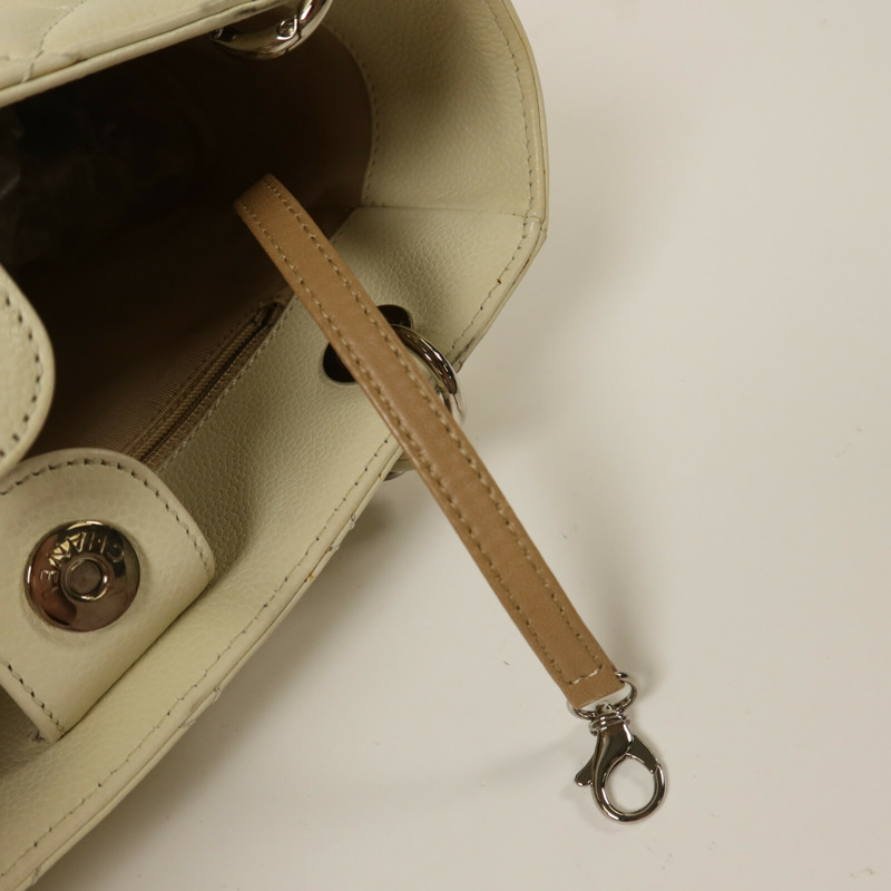 CHANEL 牛皮皮革PST Petite Shopping Tote Bag銀扣鏈帶肩背袋-17