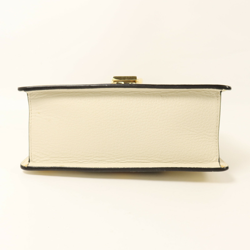 GUCCI 牛皮皮革Sylvie Bag金扣手挽肩背兩用袋-3