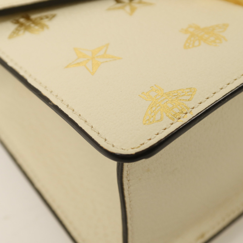 GUCCI 牛皮皮革Sylvie Bag金扣手挽肩背兩用袋-11