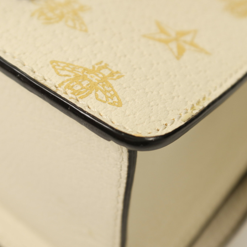 GUCCI 牛皮皮革Sylvie Bag金扣手挽肩背兩用袋-14