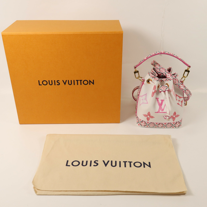 LOUIS VUITTON Monogram Watercolor Giant Nano Noe金扣手挽肩背兩用袋-7