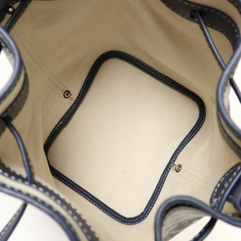 GOYARD 塗層帆布Petit Flot Bucket銀扣肩背袋-4