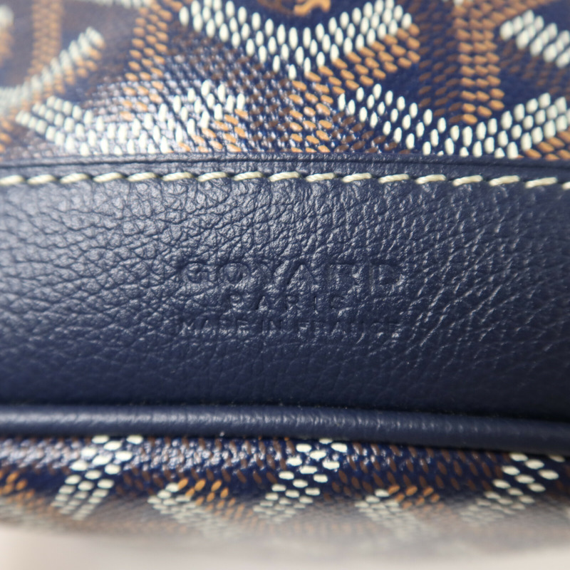 GOYARD 塗層帆布Petit Flot Bucket銀扣肩背袋-5