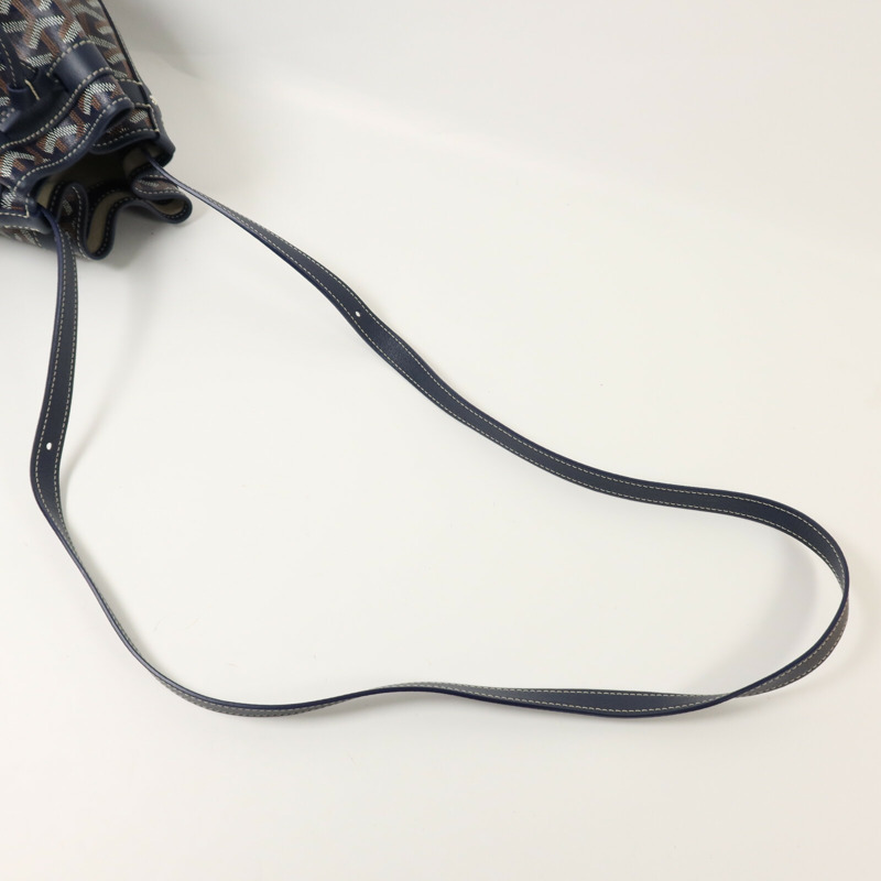 GOYARD 塗層帆布Petit Flot Bucket銀扣肩背袋-7