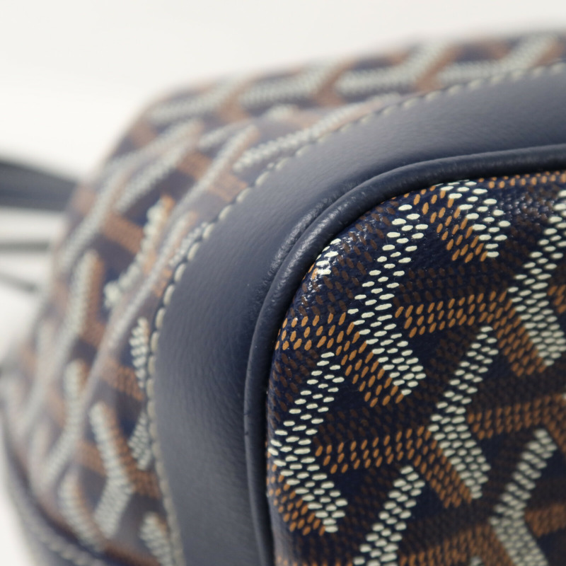 GOYARD 塗層帆布Petit Flot Bucket銀扣肩背袋-12