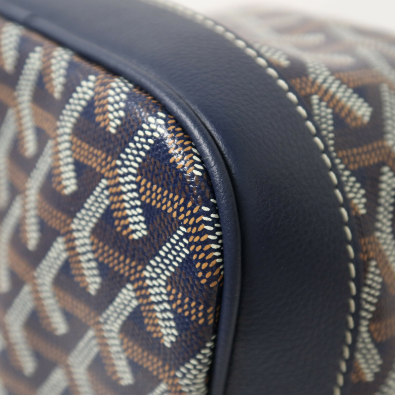 GOYARD 塗層帆布Petit Flot Bucket銀扣肩背袋-13