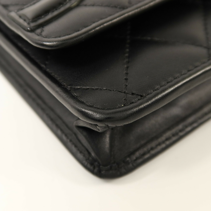 CHANEL 牛皮皮革Cambom Wallet On Chain銀扣鏈帶肩背袋-12