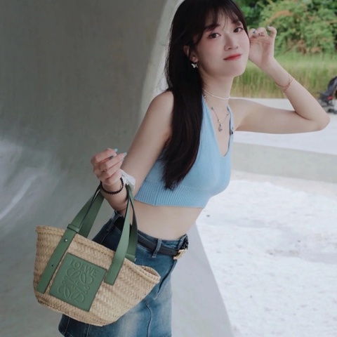 【96%新 ✨ 全網最低價】Loewe 草編包 小號 老錢風度假必備(下單前先詢問庫存❗️）