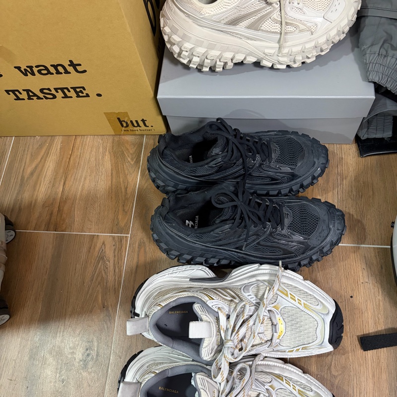 巴黎世家 輪胎鞋 42號 黑色-4