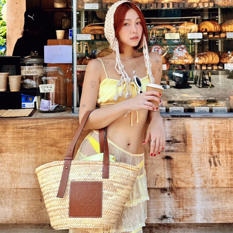 Loewe 草編包 老錢風度假必備 大號-0
