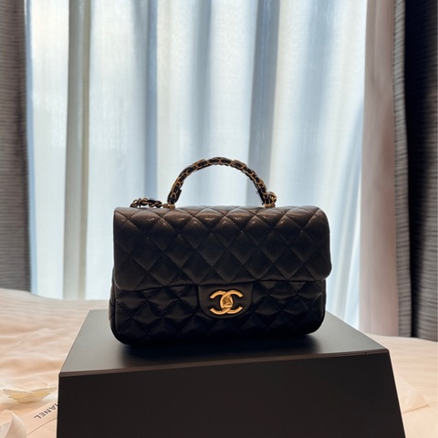 Chanel 25B荔枝牛皮手把CF