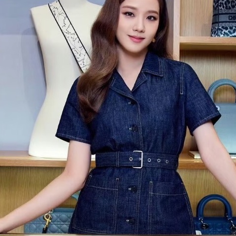 ❤️DIOR 牛仔外套配腰帶 金智秀Jisoo同款-2