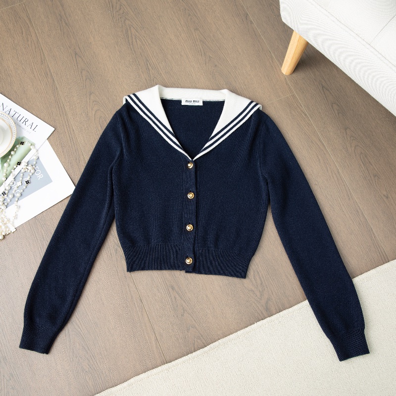 ❤️MIU MIU 明星款 海军领上衣-4