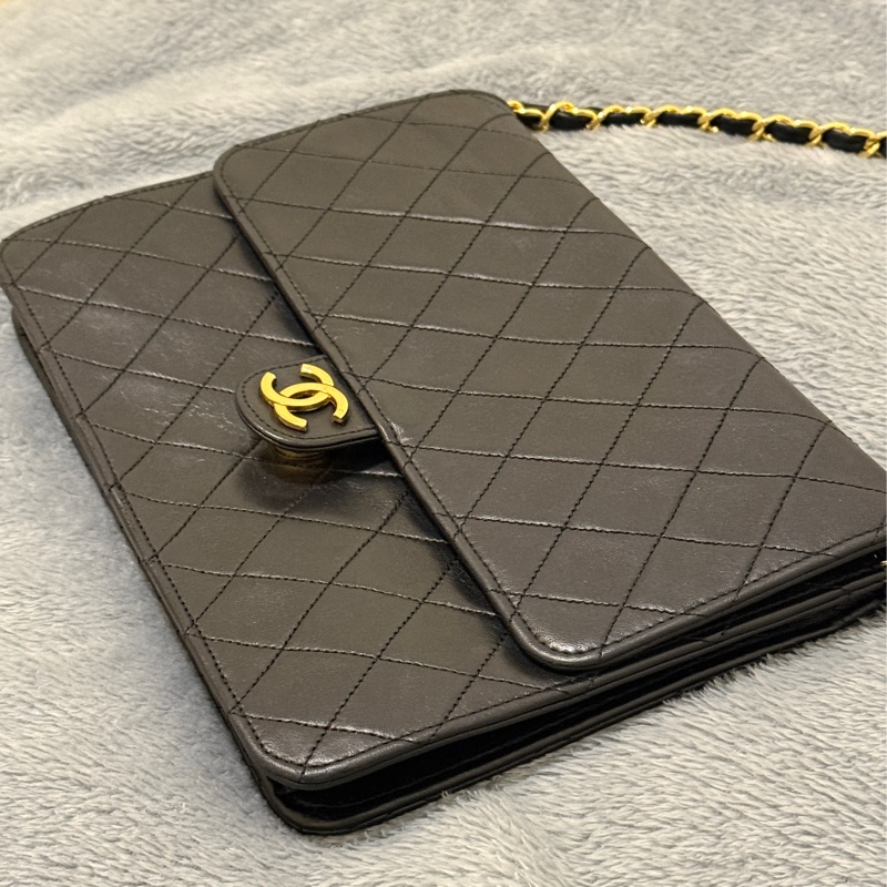 Chanel Vintage CF25 菱格羊皮信封包-1