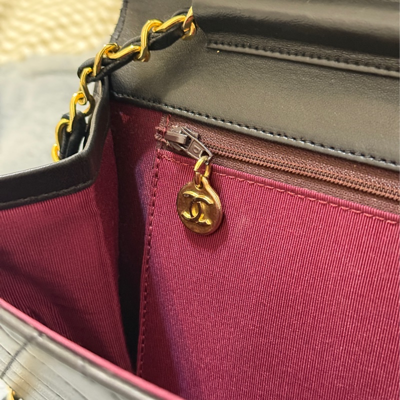 Chanel Vintage CF25 菱格羊皮信封包-3