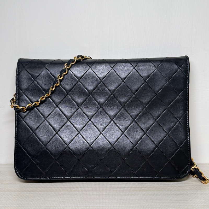 Chanel Vintage CF25 菱格羊皮信封包-6