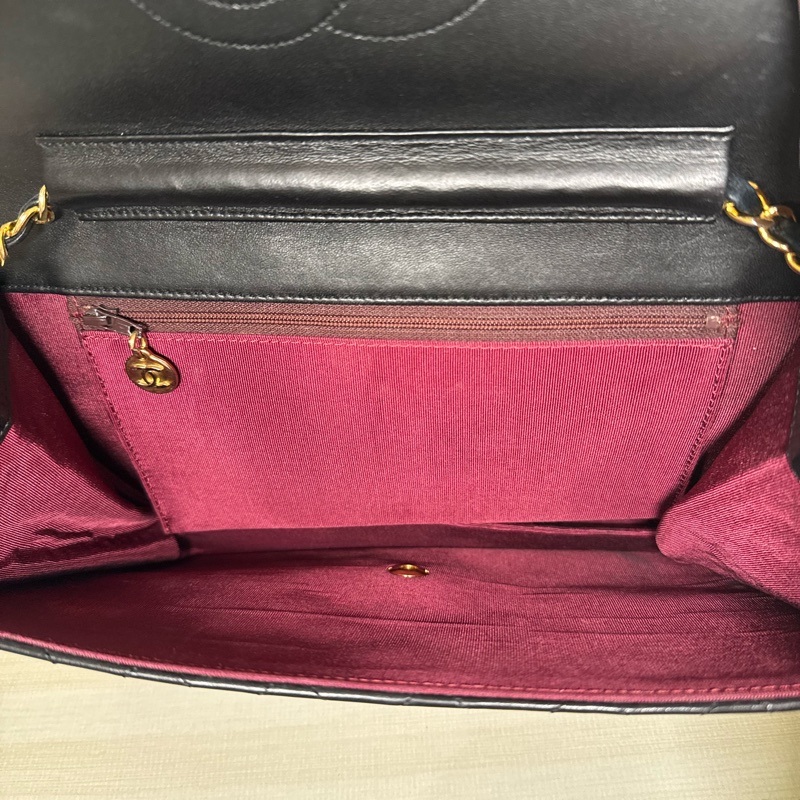 Chanel Vintage CF25 菱格羊皮信封包-8