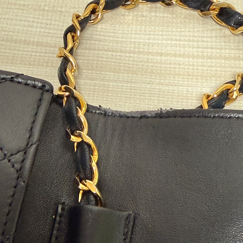 Chanel Vintage CF25 菱格羊皮信封包-15