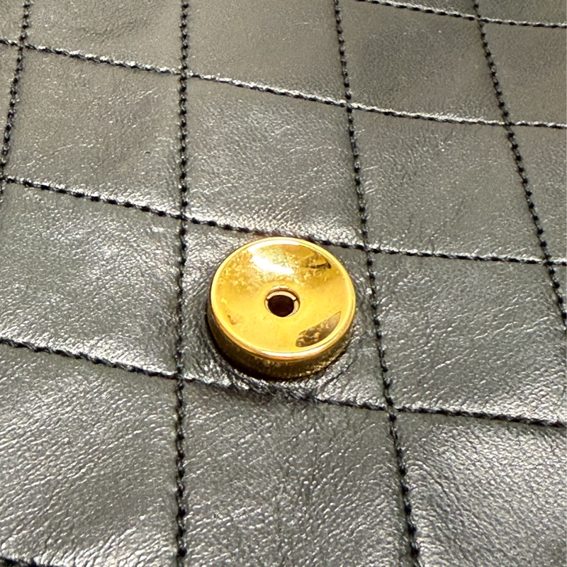 Chanel Vintage CF25 菱格羊皮信封包-19