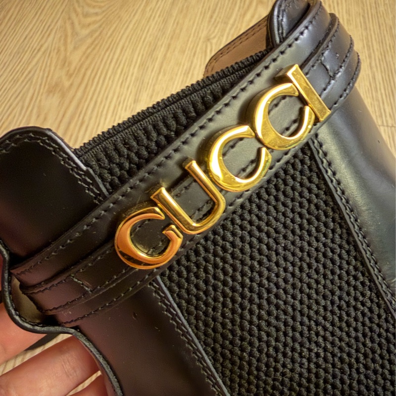 全新Gucci黑色短靴-7