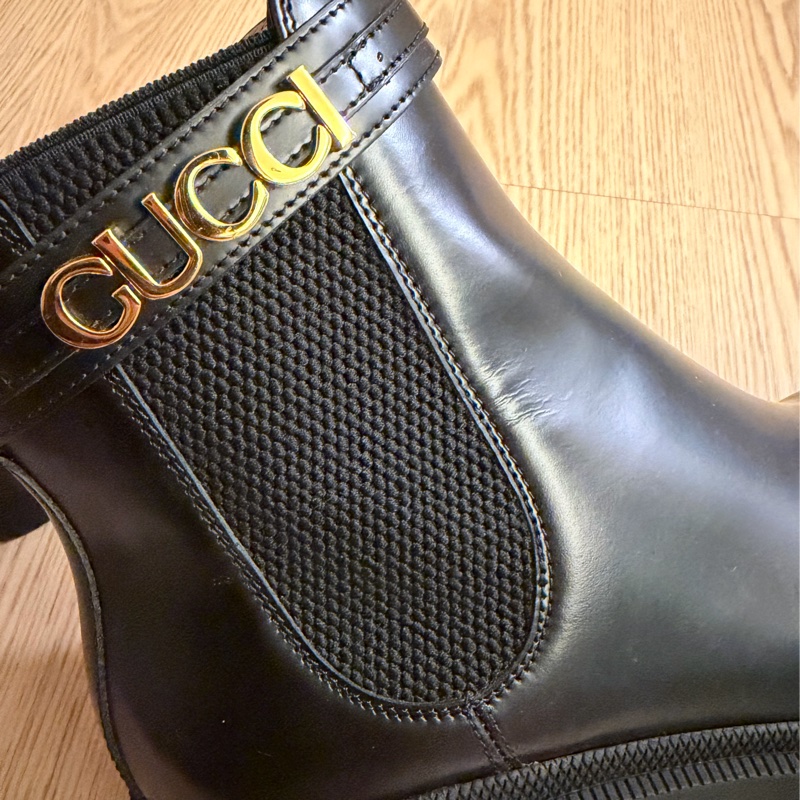 全新Gucci黑色短靴-8