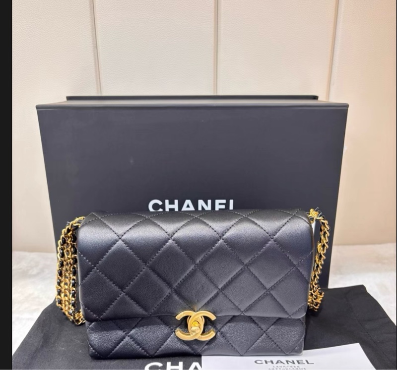 香奈兒/Chanel 23S黑金粗鏈條包-0