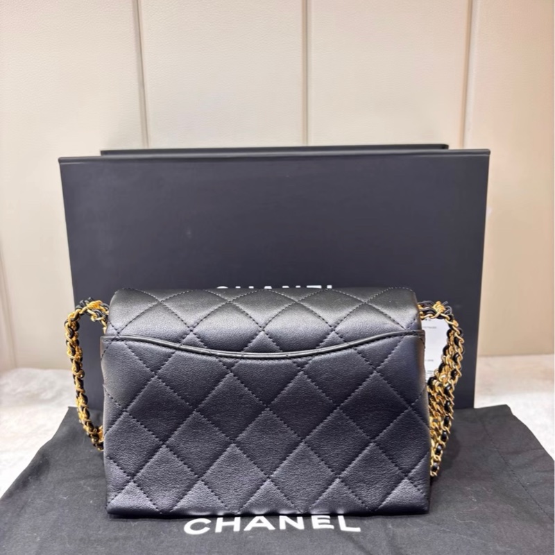 香奈兒/Chanel 23S黑金粗鏈條包-3
