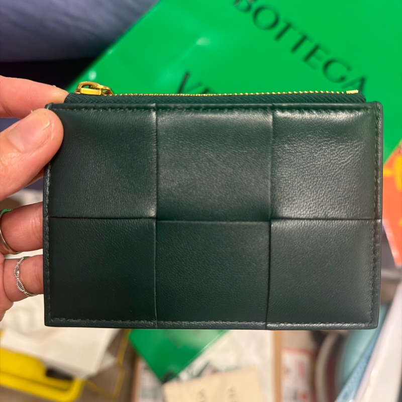 BV 綠色卡夾。Cassette Zipped Card Case-10