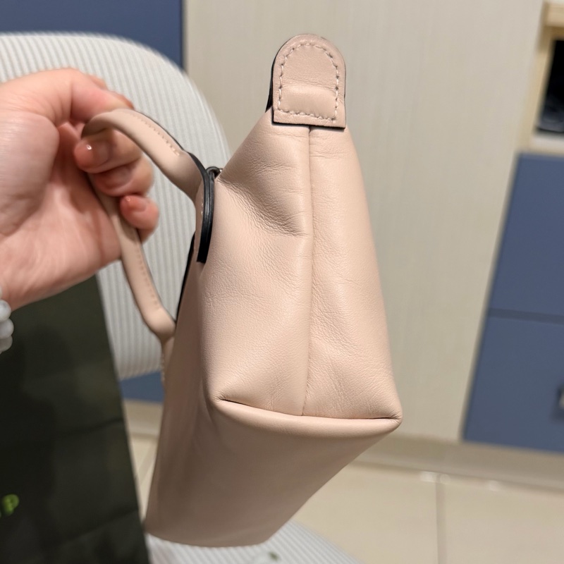 Longchamp LE PLIAGE XTRA 皮革手拿包 XS - 裸粉色 水餃包 斜背包 手提包 小廢包-3