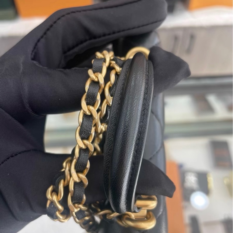 【96%新 ✨ 全網最低價】 30開 Chanel mini woc 21k 黑金 手柄 羊皮 斜挎包 王心凌同款(下單前先詢問庫存❗️)-5