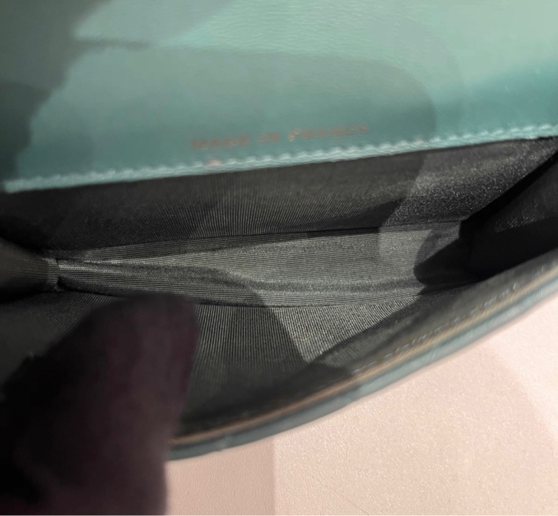 【96%新 ✨ 全網最低價】 Chanel mini woc 綠色 金扣 手柄 羊皮 斜挎包 王心凌同款(下單前先詢問庫存❗️)-5