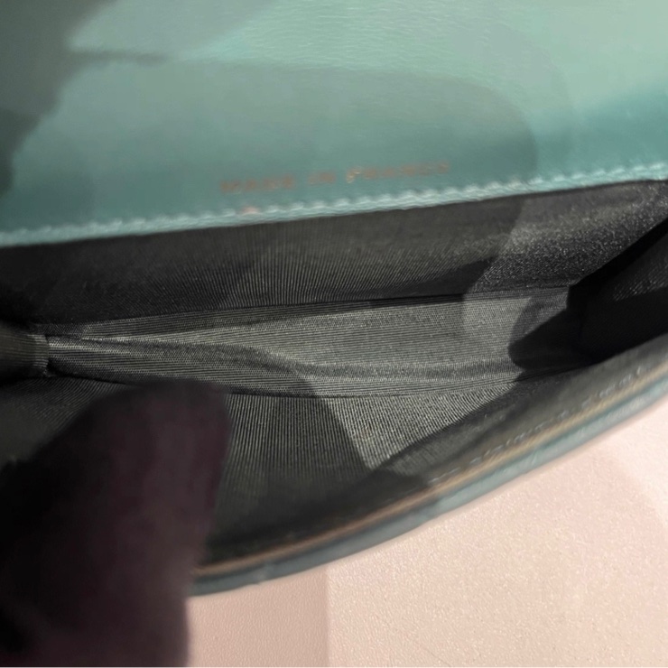 【96%新 ✨ 全網最低價】 Chanel mini woc 綠色 金扣 手柄 羊皮 斜挎包 王心凌同款(下單前先詢問庫存❗️)-6