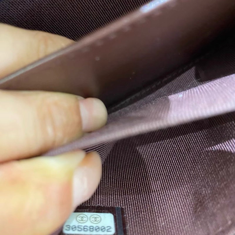 【96新✨ 全網最低價!】Chanel 香奈兒 黑金菱格紋小錢包 荔枝皮 帶鏈條 (下單前先詢問庫存❗️)-4