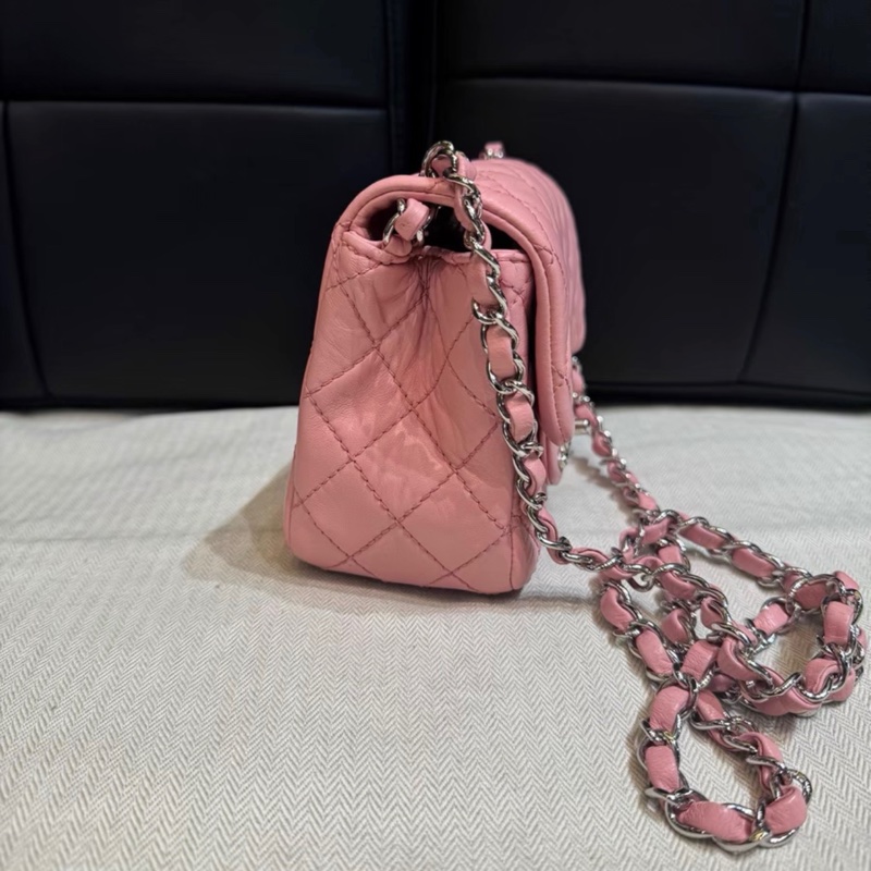 【94新 ✨ 全網最低價！】香奈兒Chanel 粉色 方胖子 羊皮 12開   (下單前先詢問庫存❗️）-1