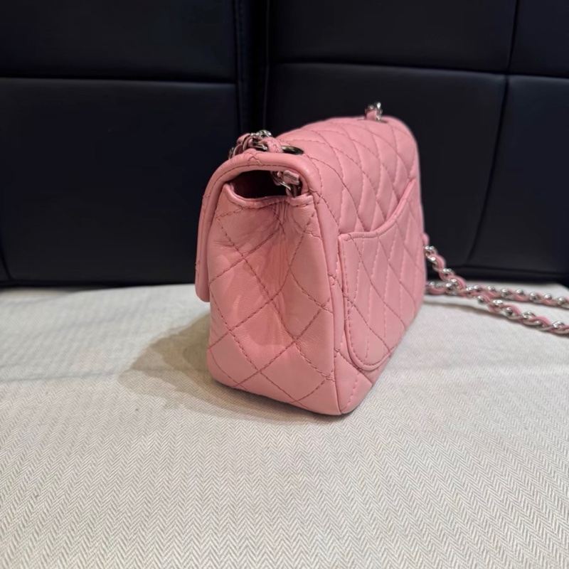 【94新 ✨ 全網最低價！】香奈兒Chanel 粉色 方胖子 羊皮 12開   (下單前先詢問庫存❗️）-3
