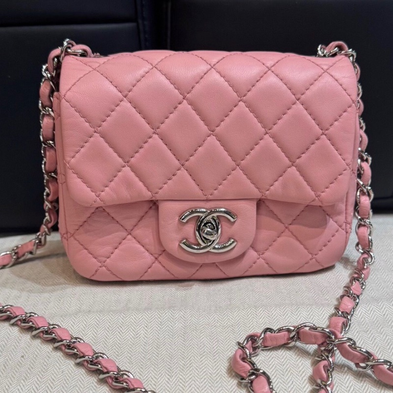 【94新 ✨ 全網最低價！】香奈兒Chanel 粉色 方胖子 羊皮 12開   (下單前先詢問庫存❗️）-7