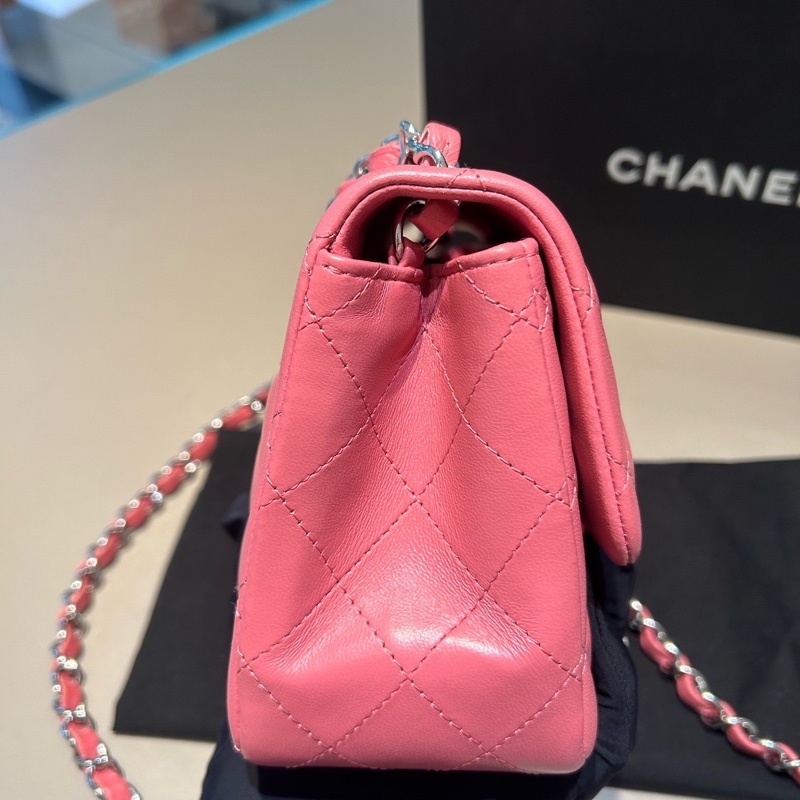 【97新 ✨ 全網最低價!】香奈兒Chanel 粉色 方胖子 羊皮 (下單前先詢問庫存❗️)-4