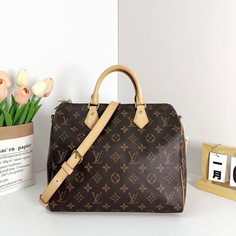 「JL精品代購」9新 LV 老花 speedy 30