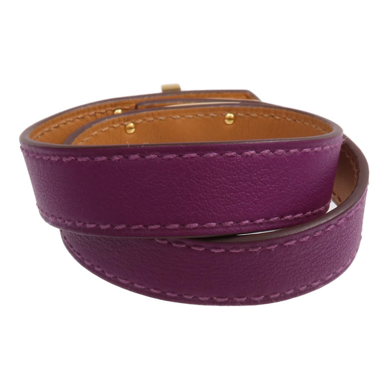 HERMES Swift皮革Kelly Double Tour Bracelet金扣手鐲-2