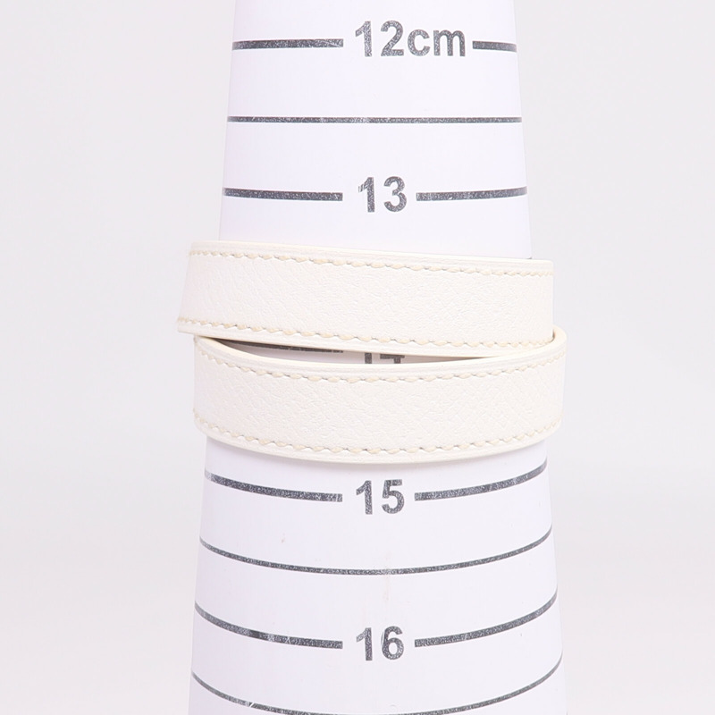 HERMES Epsom皮革Kelly Double Tour Bracelet金扣手鐲-10