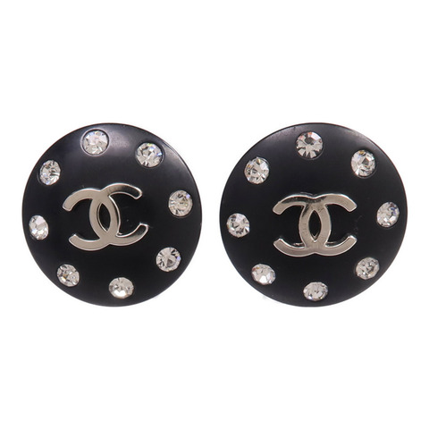 CHANEL 金屬/水晶Clip On Earrings耳環