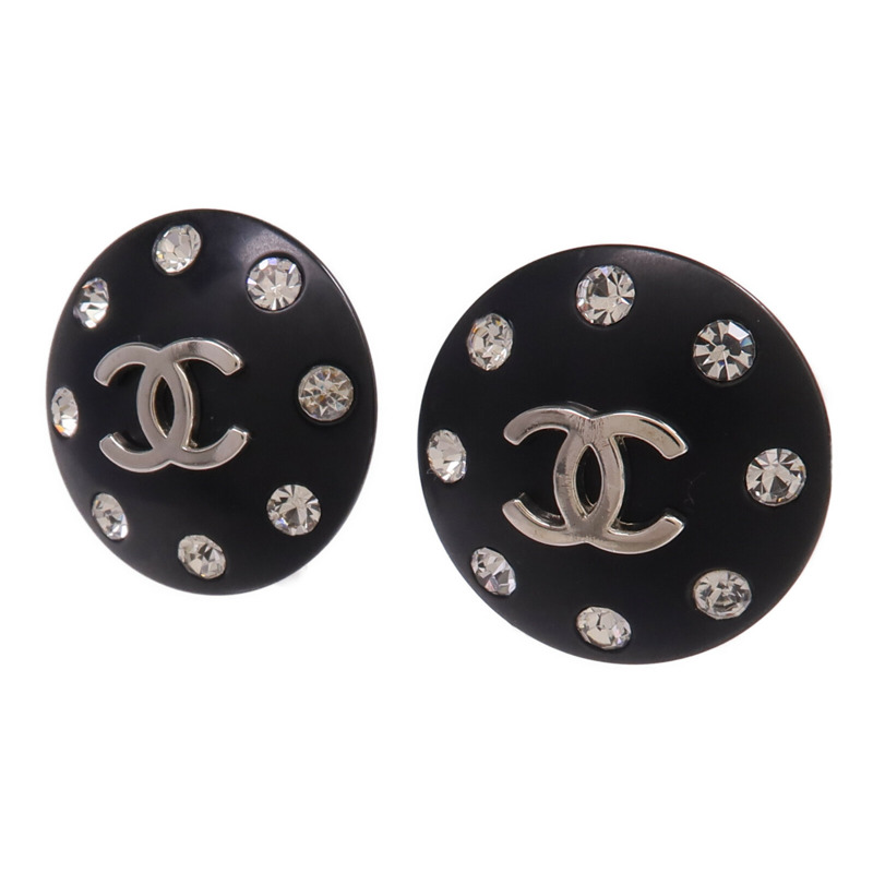 CHANEL 金屬/水晶Clip On Earrings耳環-1