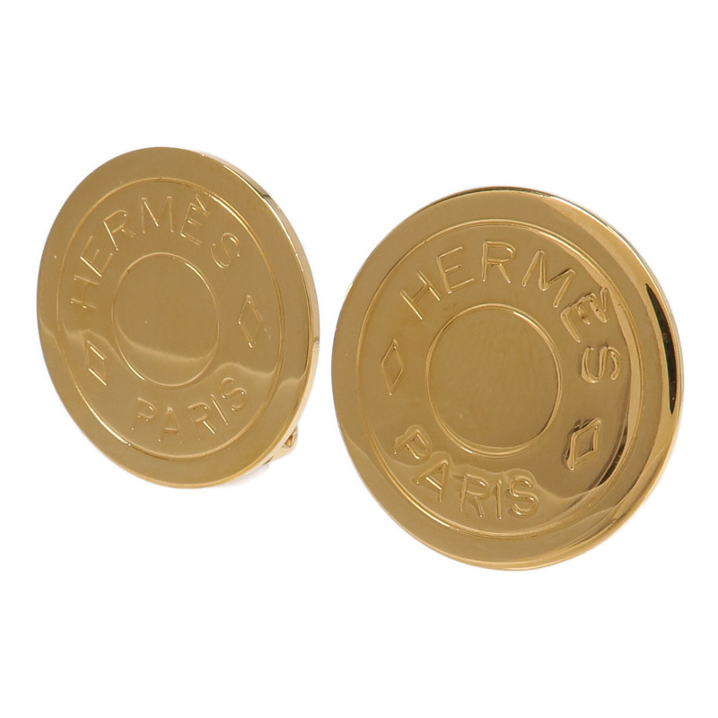 HERMES 金屬Clou De Selle Earrings夾式耳環-1