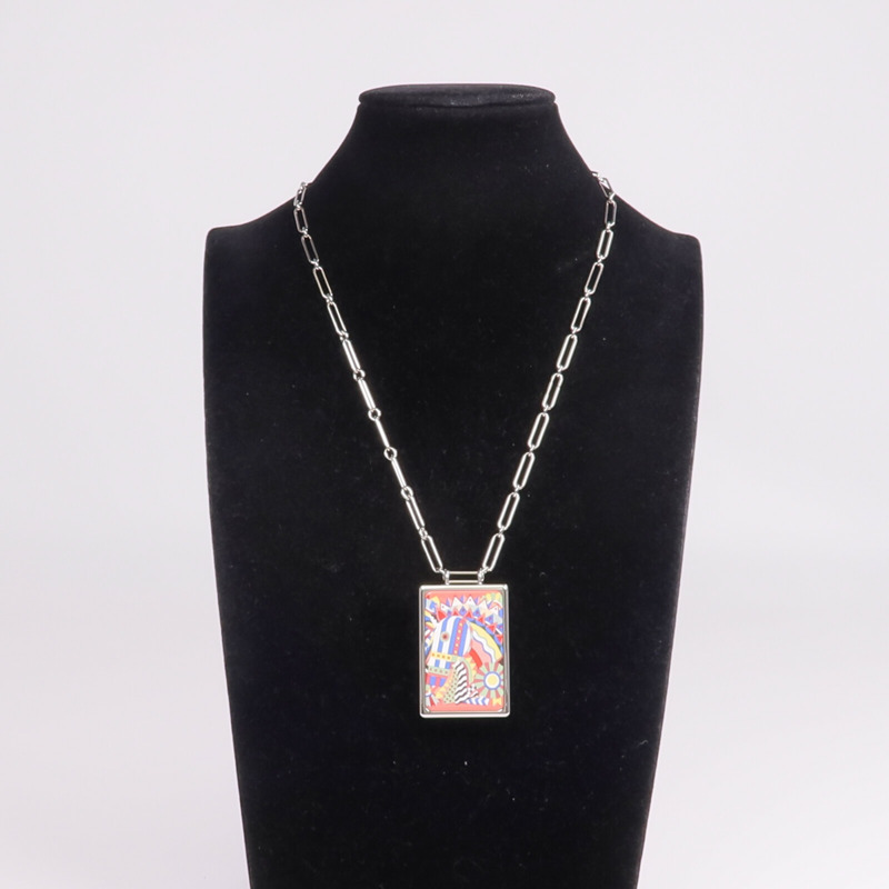 HERMES 金屬Locket Necklace項鍊-10