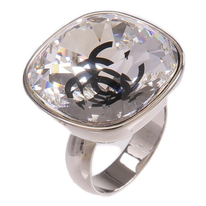 CHANEL 金屬/水晶Ring戒指US#5.75-0