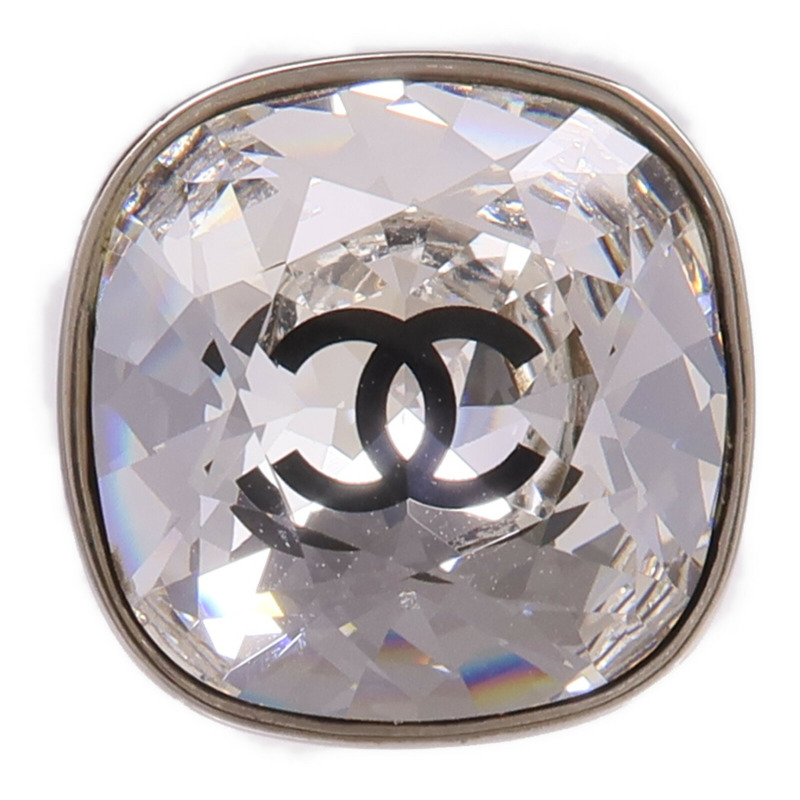 CHANEL 金屬/水晶Ring戒指US#5.75-1
