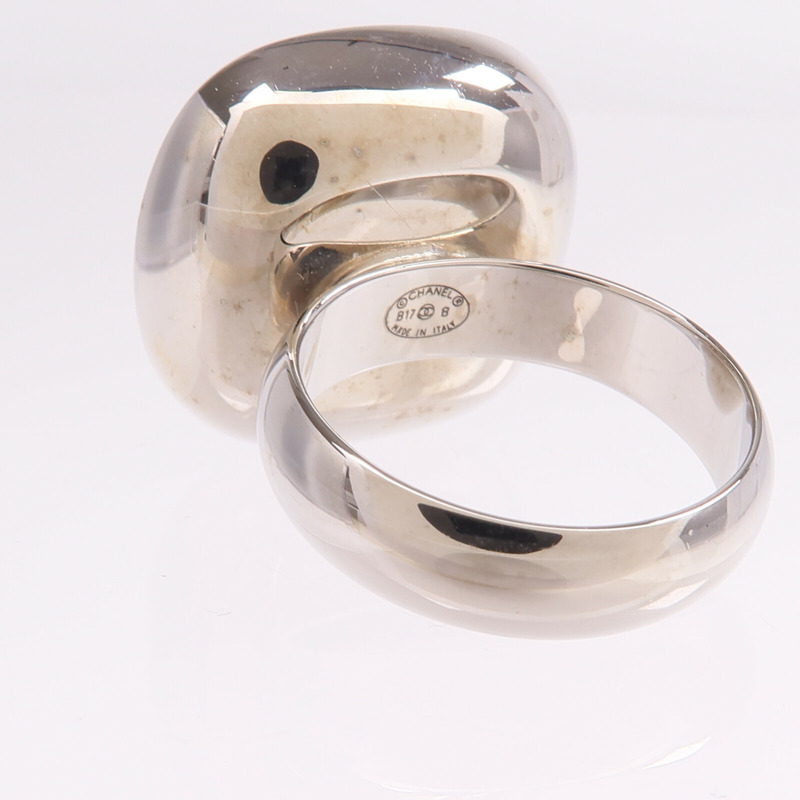 CHANEL 金屬/水晶Ring戒指US#5.75-4