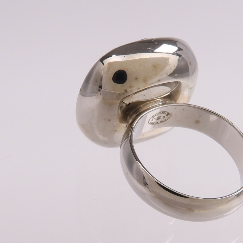 CHANEL 金屬/水晶Ring戒指US#5.75-5
