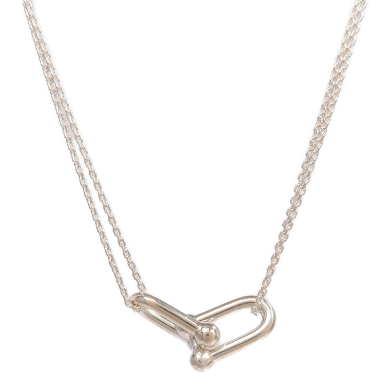 TIFFANY＆CO 925純銀Double Link Pendant Necklace項鍊-1